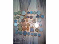 Multe monede străine și bulgare 44 de piese