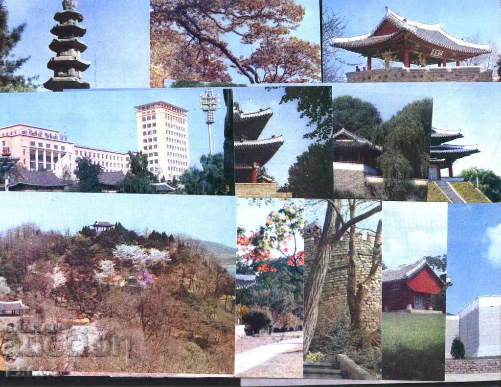 Καρτ ποστάλ Ιστορικά μνημεία στην Πιονγιάνγκ 1980 Κορέα