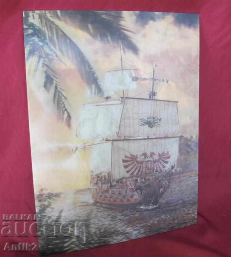 Auction  70th Great Print Spanish Canvas Japan
