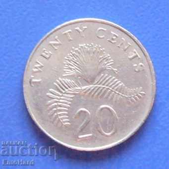 Сингапур 20 цента 1986