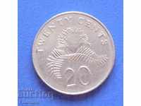 Сингапур 20 цента 1986