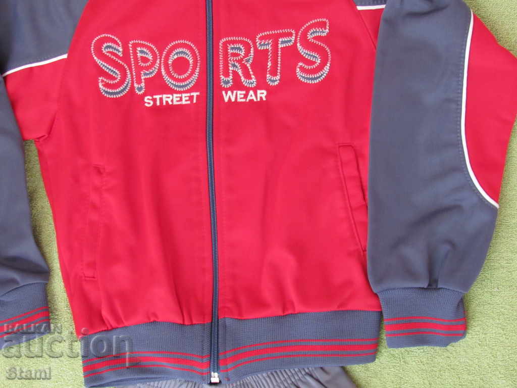 Children 's tracksuit color gray and red red, new, size 122 - 6