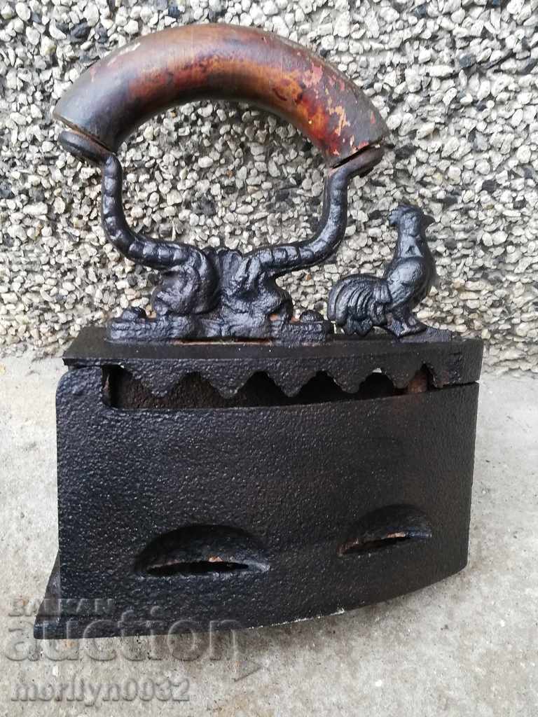 Auction  Old iron on fire