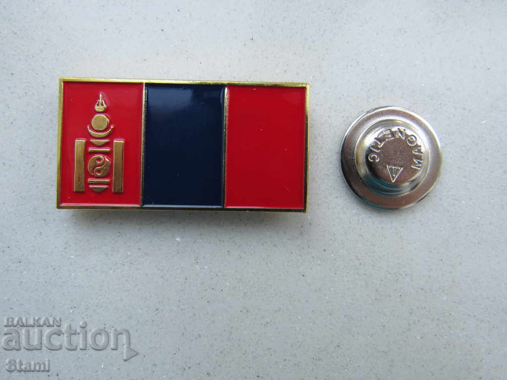 Delivery of Badge - Flag of Mongolia with magnetic fastening Delivery of Badge - Flag of Mongolia with magnetic fastening