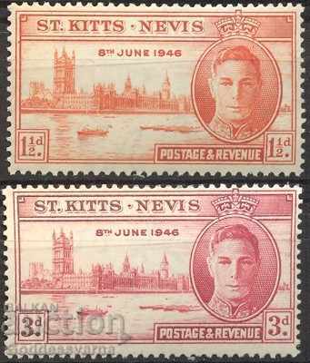 Άγιος Χριστόφορος Nevis Νίκη 1946 MNH βασιλιάς Γιώργος VI