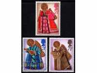 GB 1972 Christmas SG913-915 Complete Set Unmounted Mint