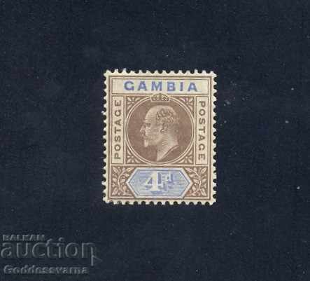 GAMBIA SG62, 4d brown & ultramarine, LH MINT. £ 22