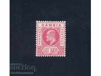 GAMBIA SG73, 1c roșu, LH MINT. Cat 17 de lire sterline