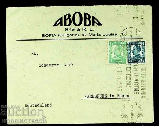 BULGARIA plic SOPHIE BERLIN 1936 LOTERIA NAȚIONALĂ ADUCE FERICIRE