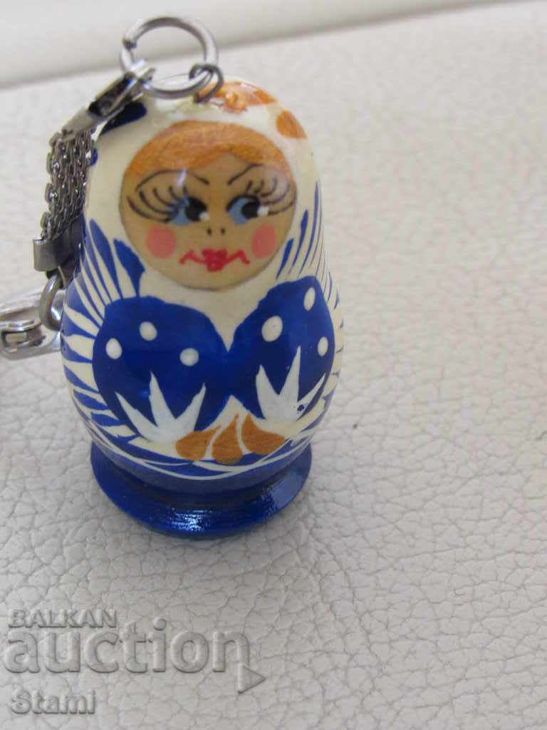 Matryoshka keychain from Russia