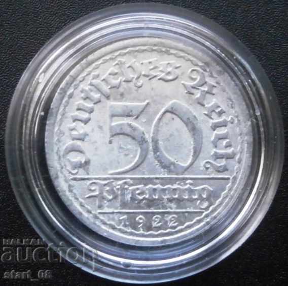 Γερμανία 50 Φέννια, 1922