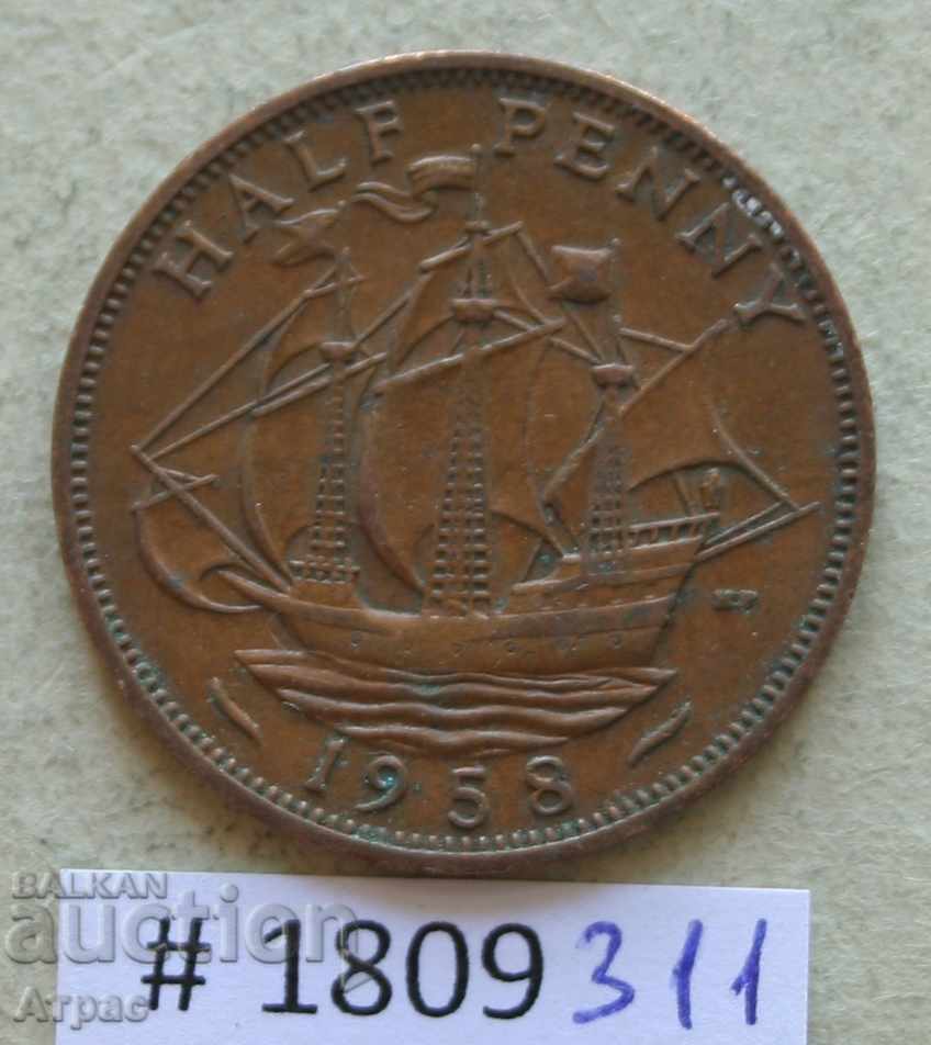 1/2 pennies 1958 United Kingdom