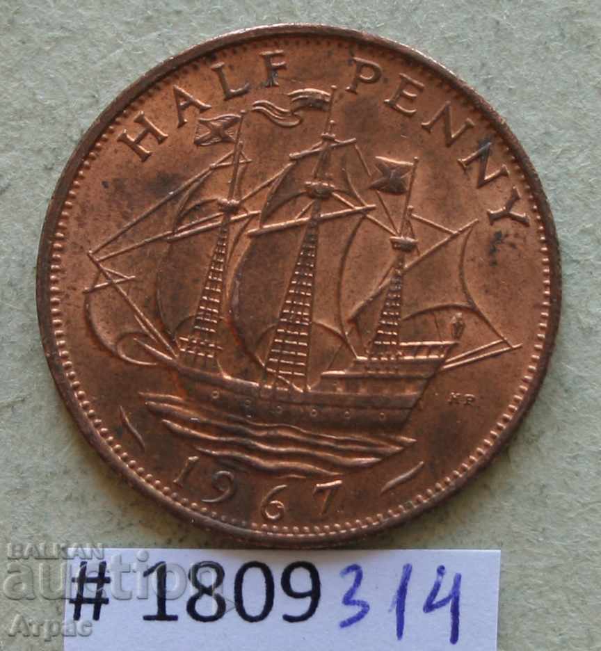 1/2 penny 1967 Regatul Unit