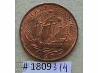 1/2 penny 1967 Regatul Unit