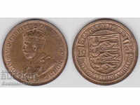 Great Britain 1923 Jersey 1/12 Of A Shilling Coin aUNC