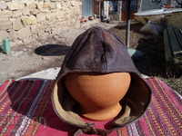 Biker din piele antică, pălărie de rezervă