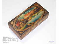 Pyrographic wooden jewelry box 19 x 9 x 5,5 cm