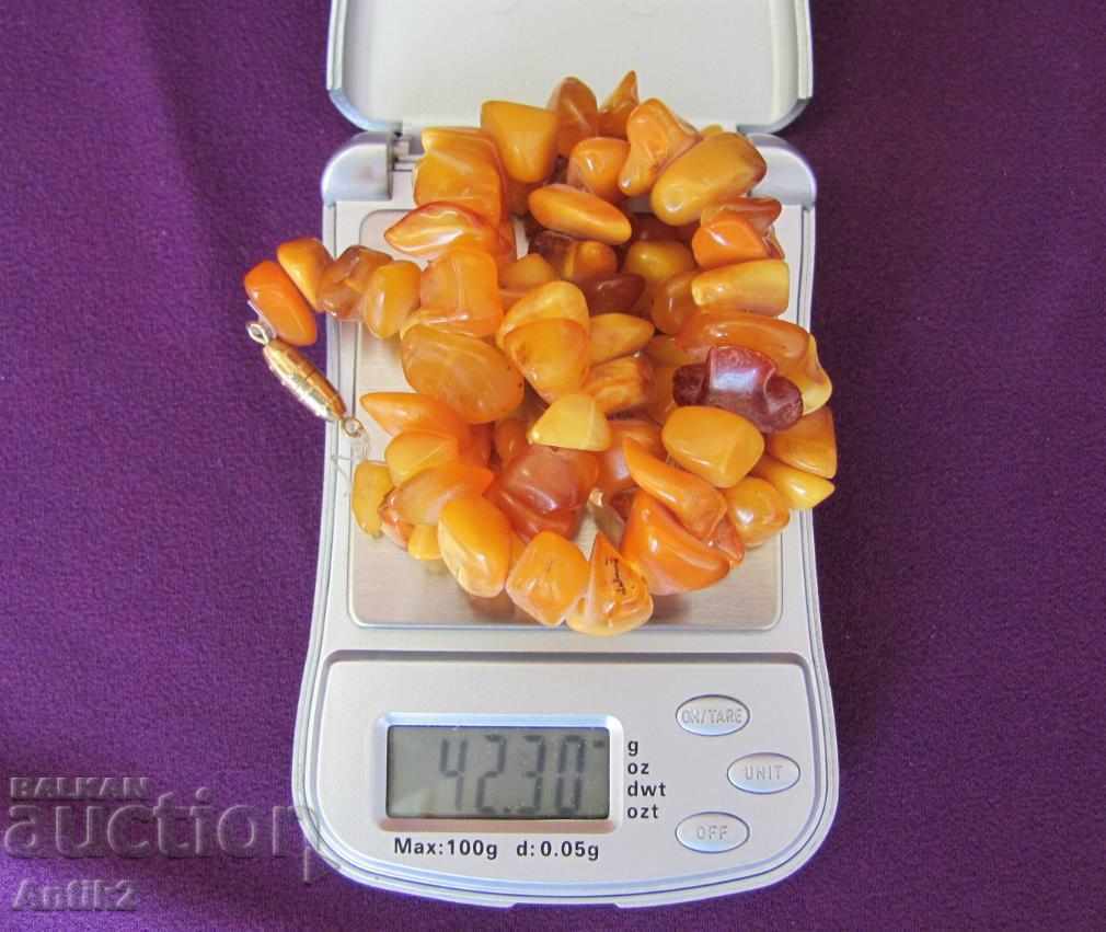 Delivery of Vintage Women's Necklace Natural Amber Unprocessed 42 g Delivery of Vintage Women's Necklace Natural Amber Unprocessed 42 g
