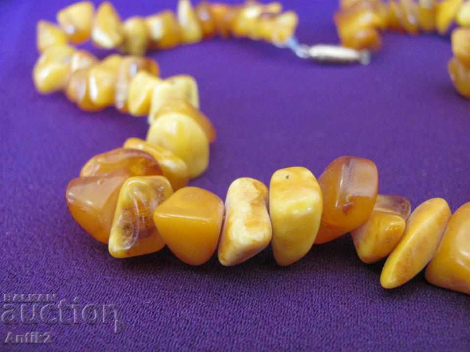 Vintage Women's Necklace Natural Amber Unprocessed 42 g - 5 Vintage Women's Necklace Natural Amber Unprocessed 42 g - 5