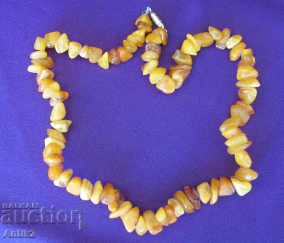 Vintage Women's Necklace Natural Amber Unprocessed 42 g - 7 Vintage Women's Necklace Natural Amber Unprocessed 42 g - 7