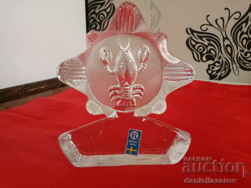 Swedish Pressure, Scorpion Crystal Glass Statue