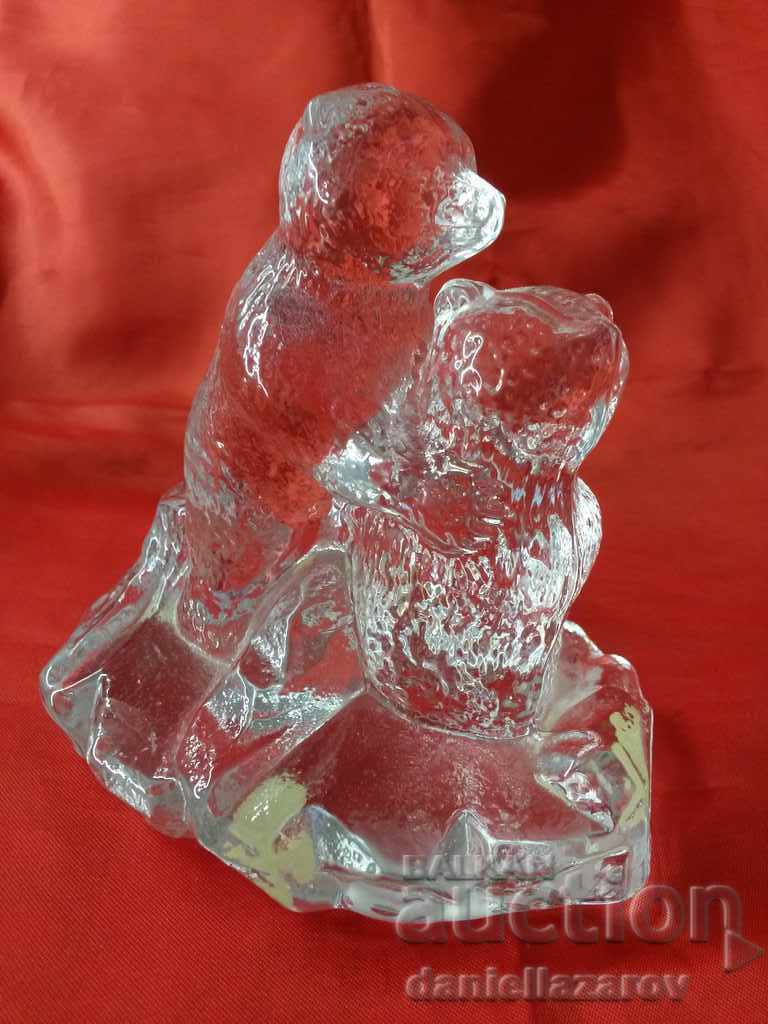 Swedish Paperweight, Statue Crystal Glass MYTS