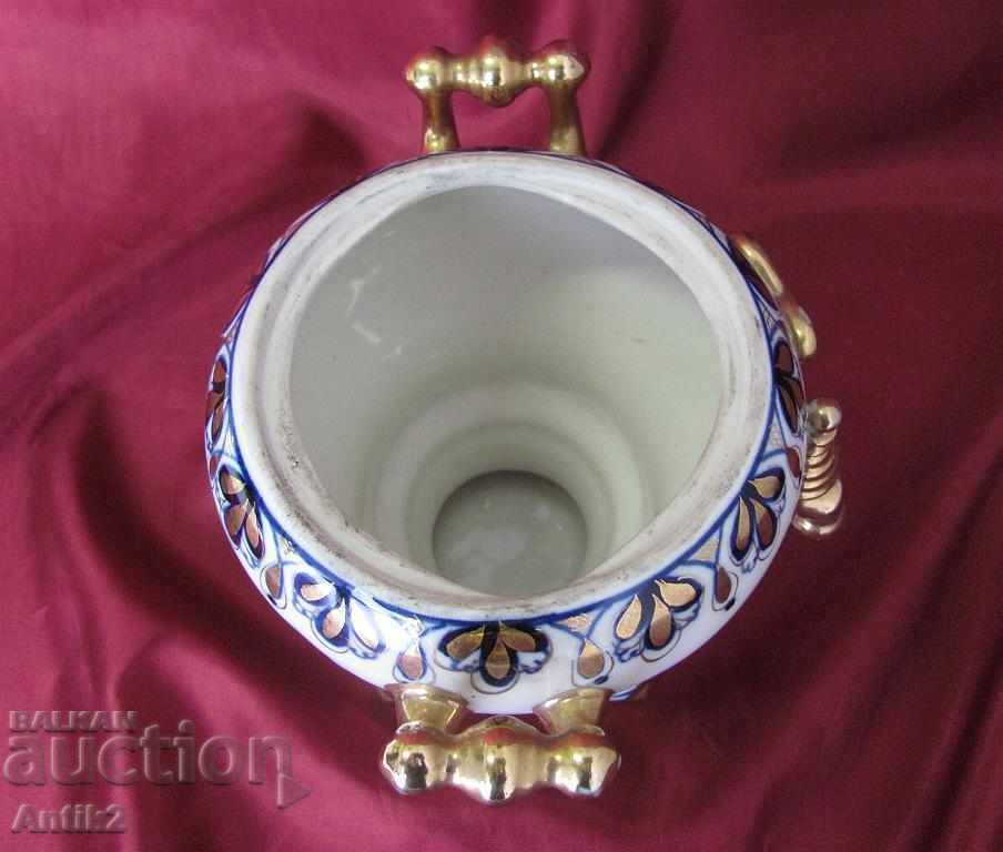 Vechiul porțelan Samovar, aurit Rusia - 7