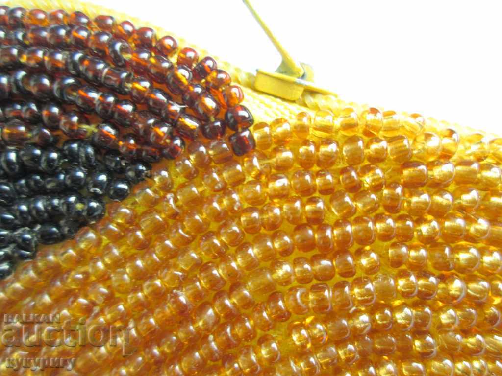 An old beaded purse wallet-shaped beaded beads - 6