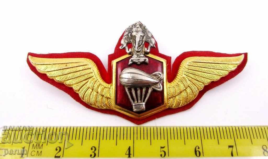 THAILAND-AIRFORCE-PARACHUTE INSIGNIA-PARACHUTISTS-ORIGINAL with price 26.00 BGN | € 13.29