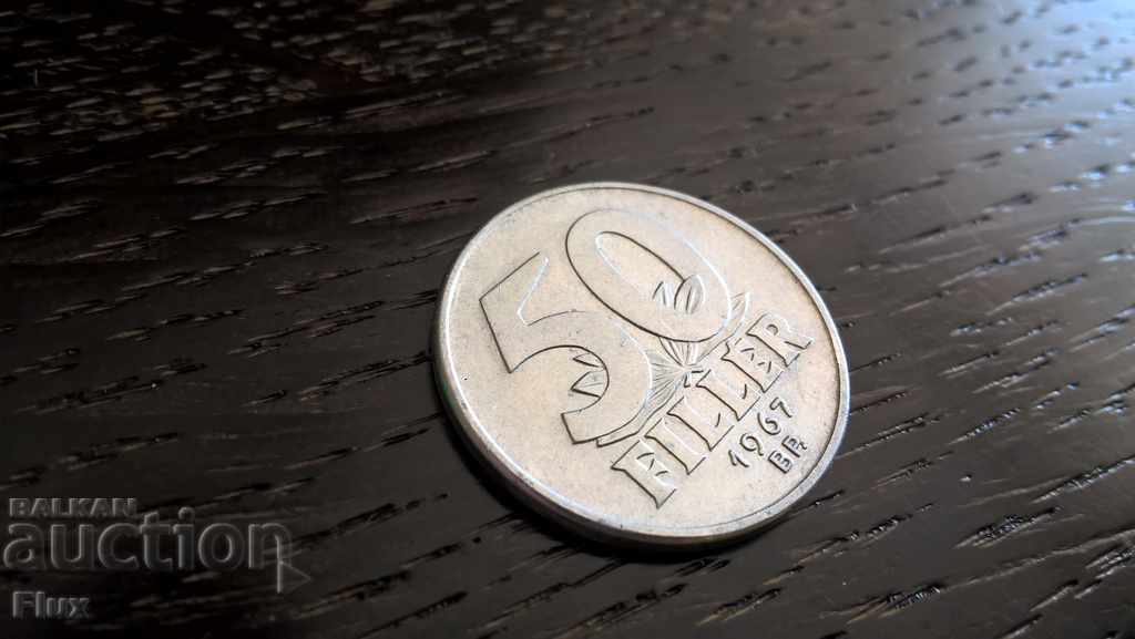 Монета - Унгария - 50 филера | 1967г.