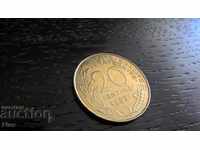 Монета - Франция - 20 сентима | 1997г.