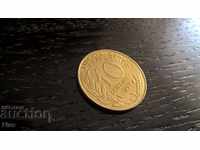 Монета - Франция - 10 сантима | 1992г.
