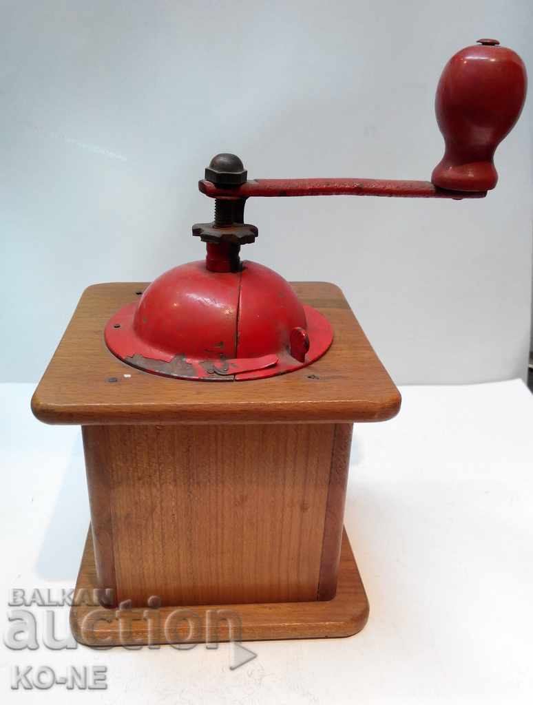 Delivery of An old handmade wooden coffee maker Delivery of An old handmade wooden coffee maker