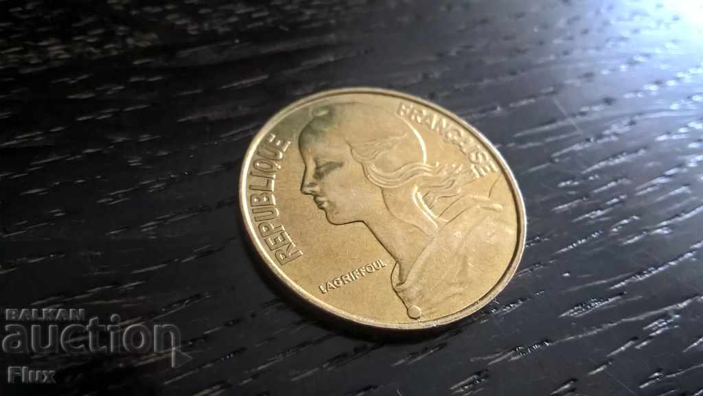Coin - France - 20 centimeters 1989г. with price 1.05 BGN | € 0.54 Coin - France - 20 centimeters 1989г. with price 1.05 BGN | € 0.54