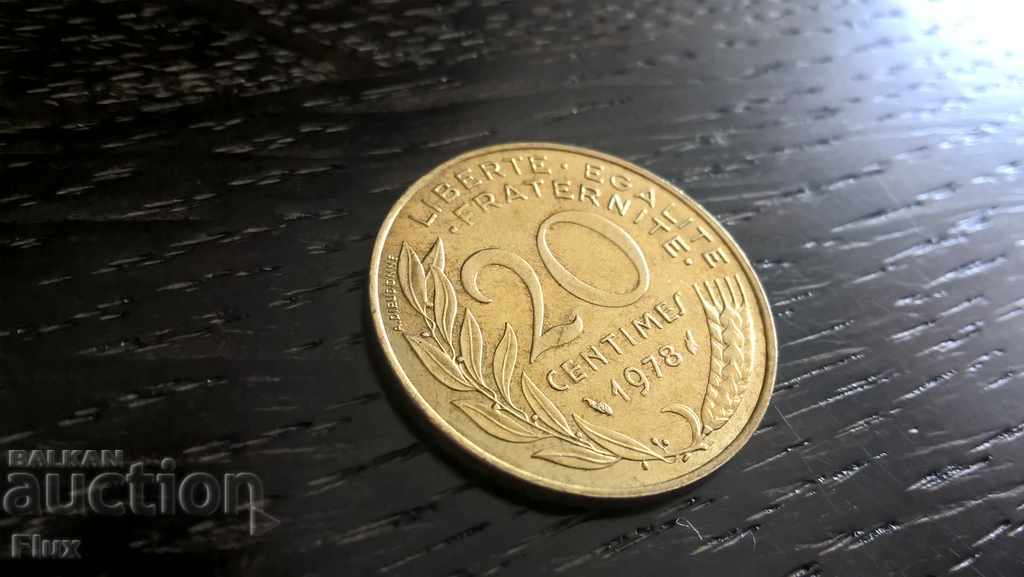 Coin - Γαλλία - 20 εκατοστά 1978
