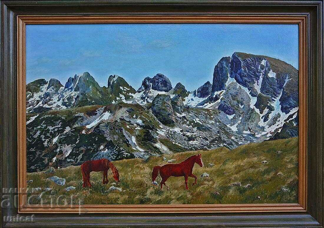 Peisaj de la Green Ridge, Malyovishki frontiere, pictura, pictura