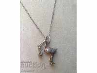 Silver Necklace String with Baby