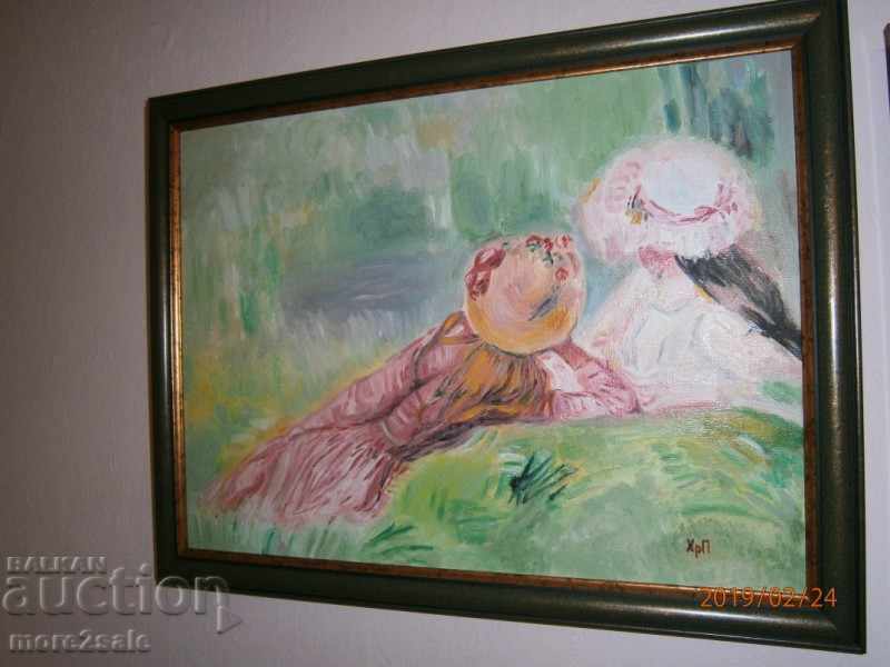 PICTURE 2 LADIES - RENOOR REPRODUCTION - Oil on canvas