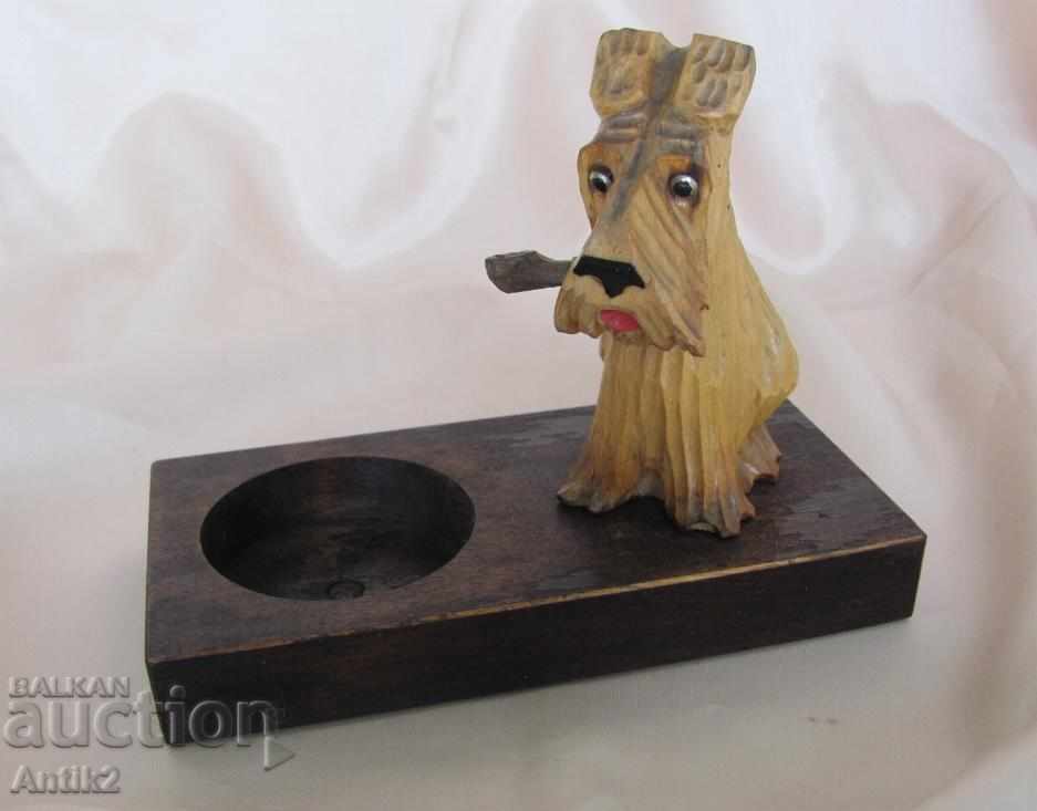 30-те Арт Деко Дървена фигура Куче Германия