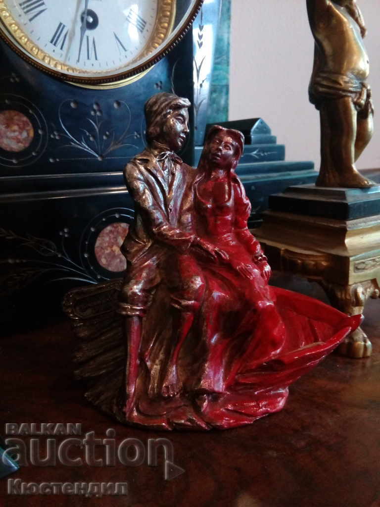 ITALIAN GOLDEN ART SILVER PLATED STATUETTE