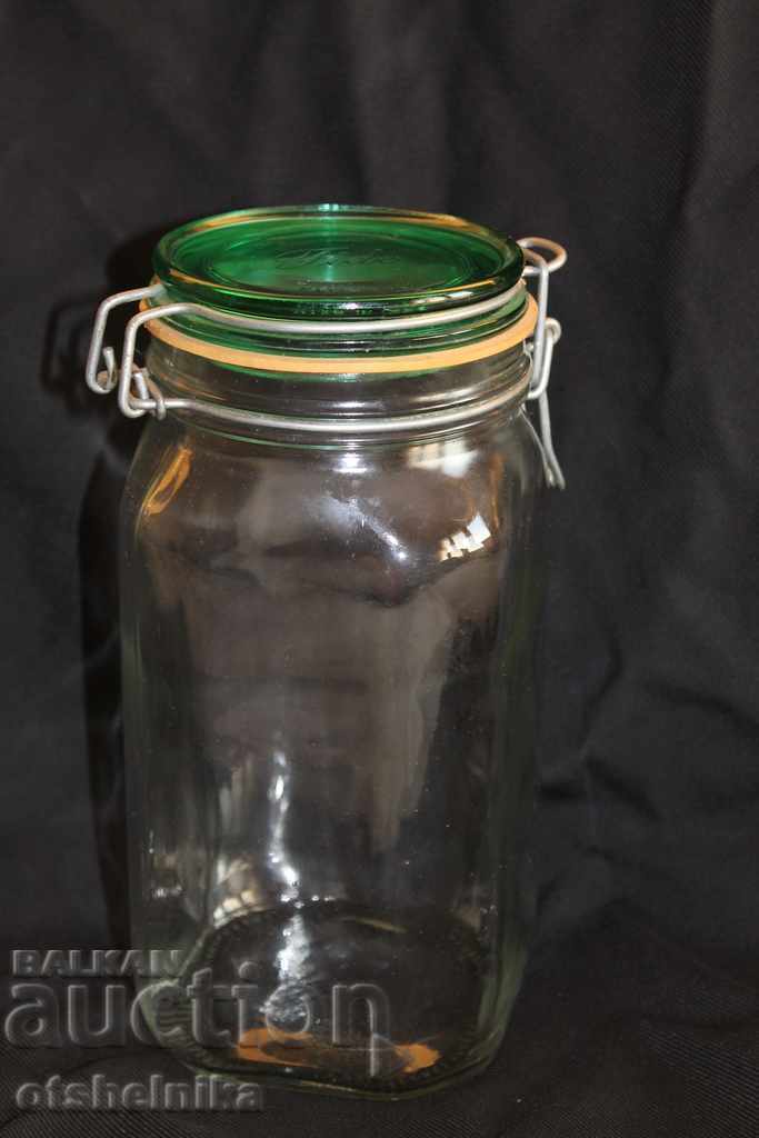 Old Italian Glass Jar FIDO Bormioli Rocco 1/2 L
