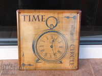 Метална табела Часовник джобен будилник време звънец стрелки