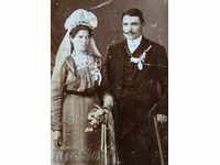 FOTOGRAFIE DE NUNTĂ VECHE DE LA sfârșitul secolului al XIX-lea a mirilor BULCHENSKA