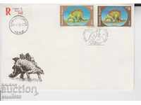 Първодневен Пощенски плик FDC Динозаври 1990 г.