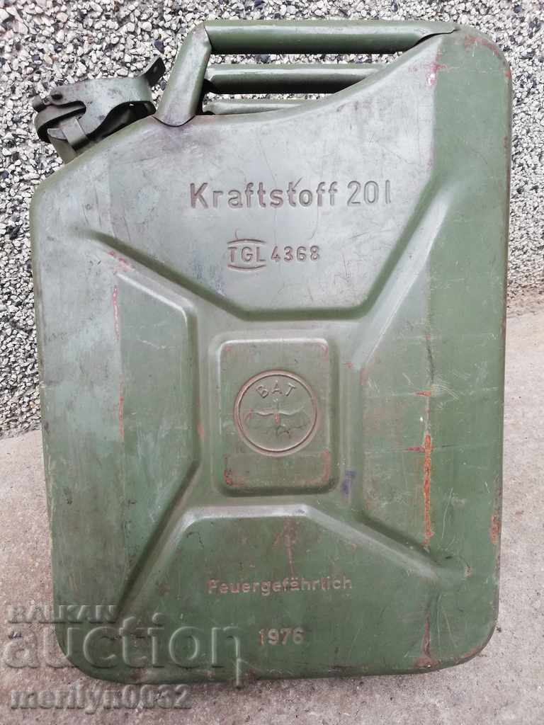 German tube 20 liters for fuel 1976 GDR healthy