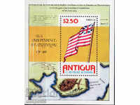 1976. Antigua. 200 years of US independence. Block.