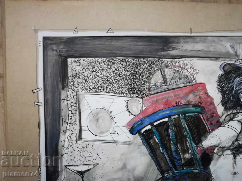 Auction  Drawing - ALONE