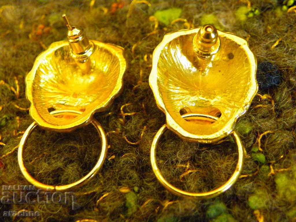 Cercei din argint placat cu aur - 6