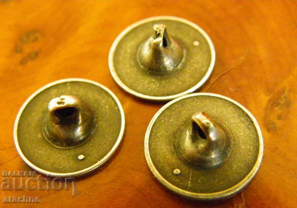 Three silver buttons with the image of Empress Maria Theresa - 5 Three silver buttons with the image of Empress Maria Theresa - 5