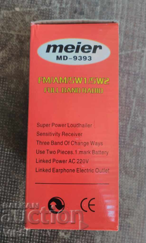 FM / AM / SW1 / SW2 Radio Meier MD-9393 USB * TFT - 5 FM / AM / SW1 / SW2 Radio Meier MD-9393 USB * TFT - 5
